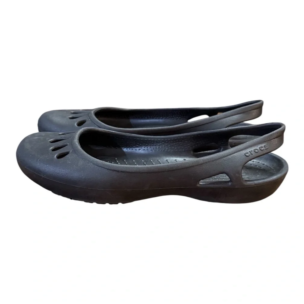 Crocs Malindi Slingback Ballet Flats Women’s Size 10 Black